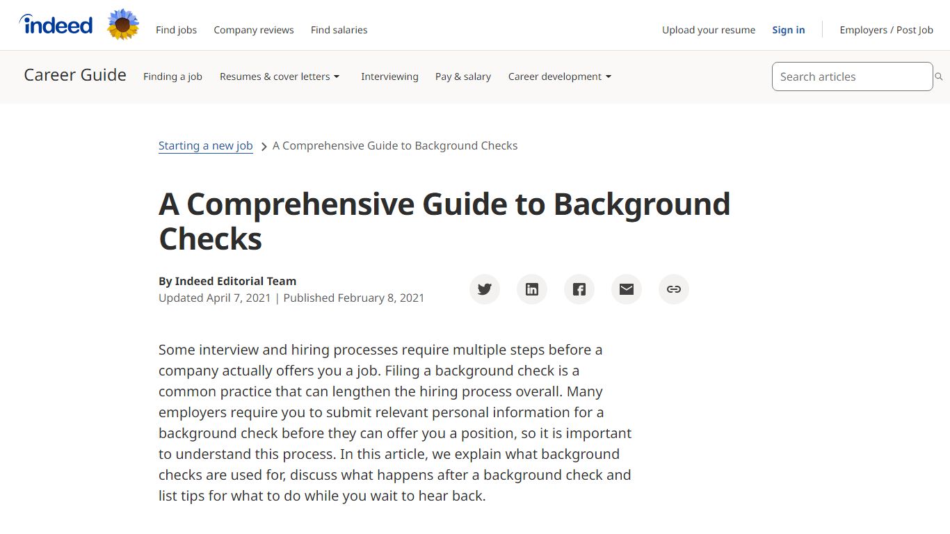 A Comprehensive Guide to Background Checks | Indeed.com